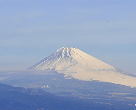 テラスより望遠で撮影した富士山