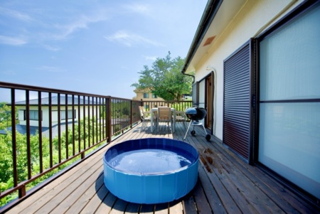 自然を楽しめるテラススペース