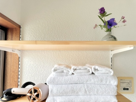 フェイスタオルとバスタオルをご用意