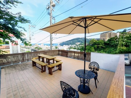 BBQ場　熱海の海を望みます